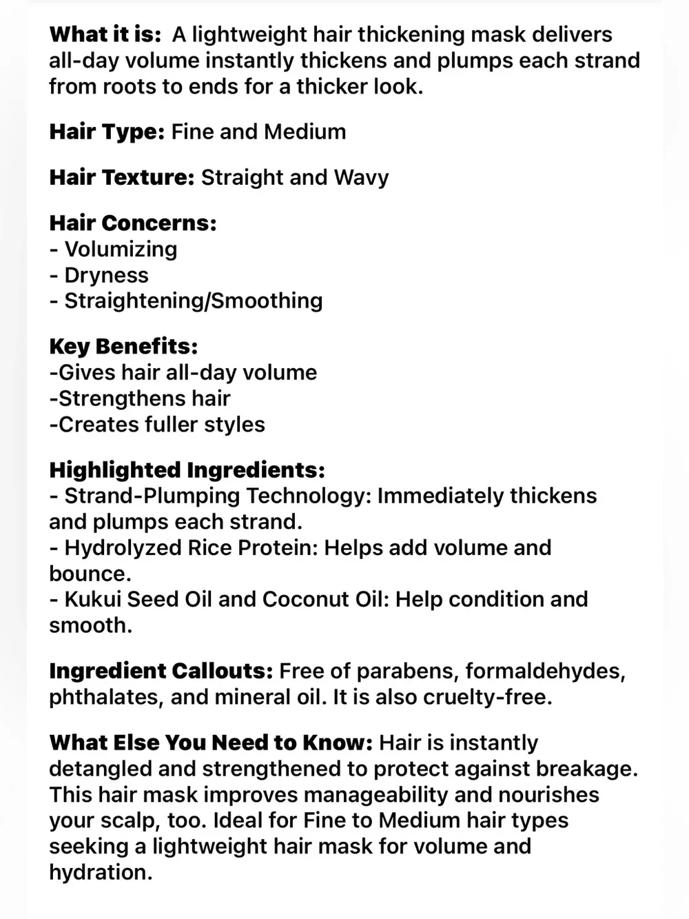 Bumble and bumble bumble thickening